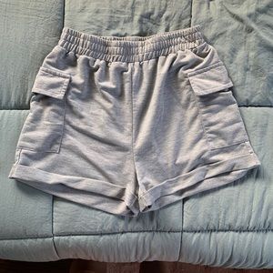 shein high waisted terry shorts
